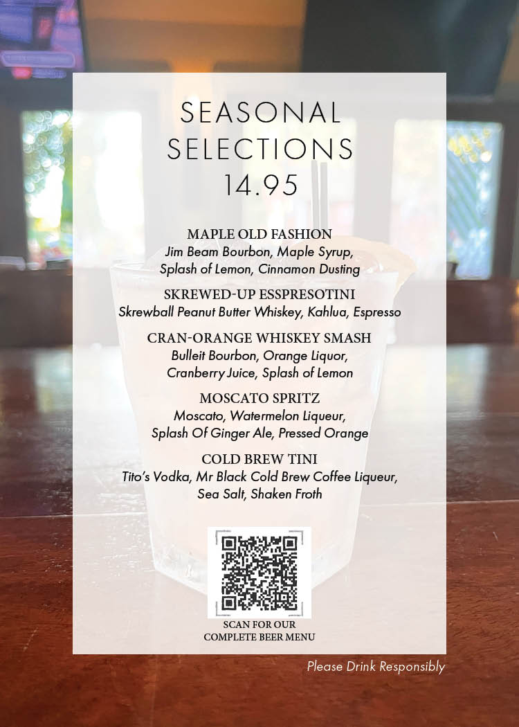 Stage house cocktails